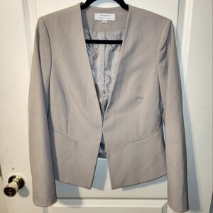 TAHARI ARTHUR S. LEVINE GRAY LINED BLAZER SUIT JACKET, WOMENS Size 8